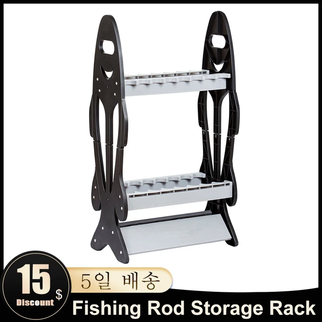 Wealers 16 Fishing Rod Holder Equipment Rack for Garage, 44cm x 25cm x 80cm  