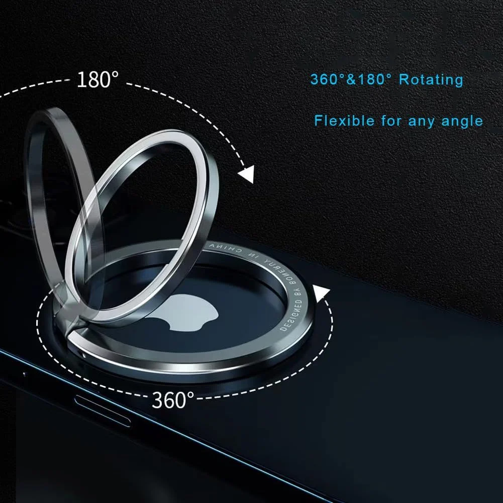 Magnetic Phone Ring Holder with Enhanced Grip and Kickstand Functionality