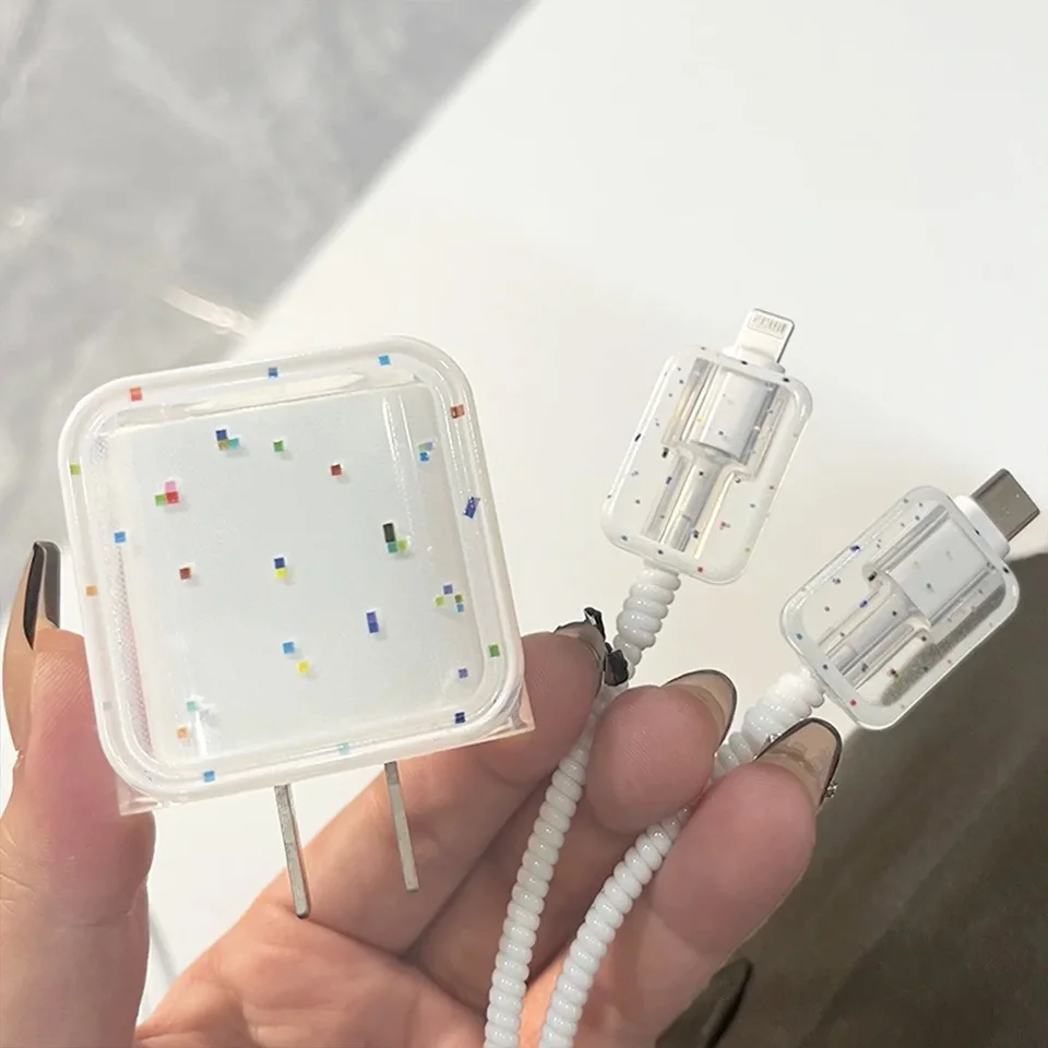 かわいいライン猫充電ケーブルプロテクター 18/20 ワット iphone 15