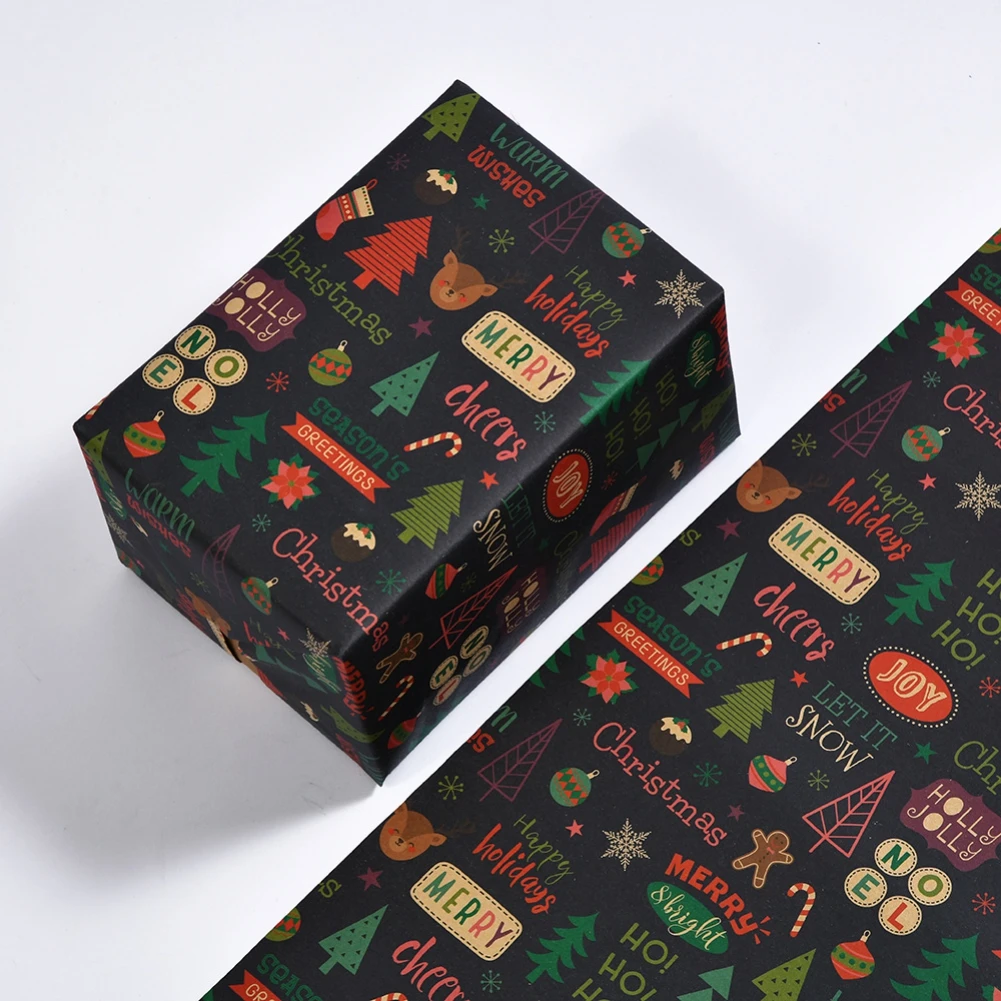 Christmas Wrapping Paper Merry Christmas Decoration Wrapping Gift Wrap Paper New year Scrapbooking DIY Cardmaking Crafts