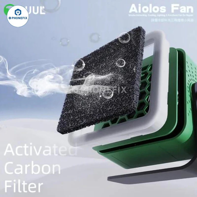 

2UUL Multifuncional Mini Smoke Absorber Fan 3 in 1 Lighting Cooling Cleaning Smoke Extractor for Motherboard Soldering Repair