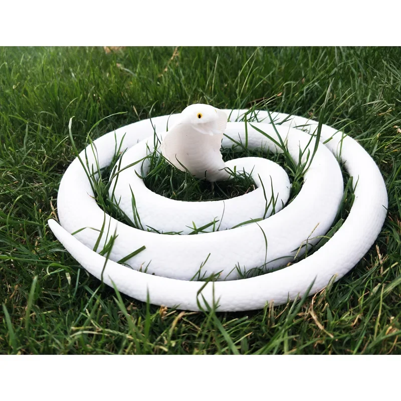 【Environmental Protection Soft Rubber】New Simulated Toy Snake Soft Rubber Scary Fake Snake, Whole Human Imitation Cobra
