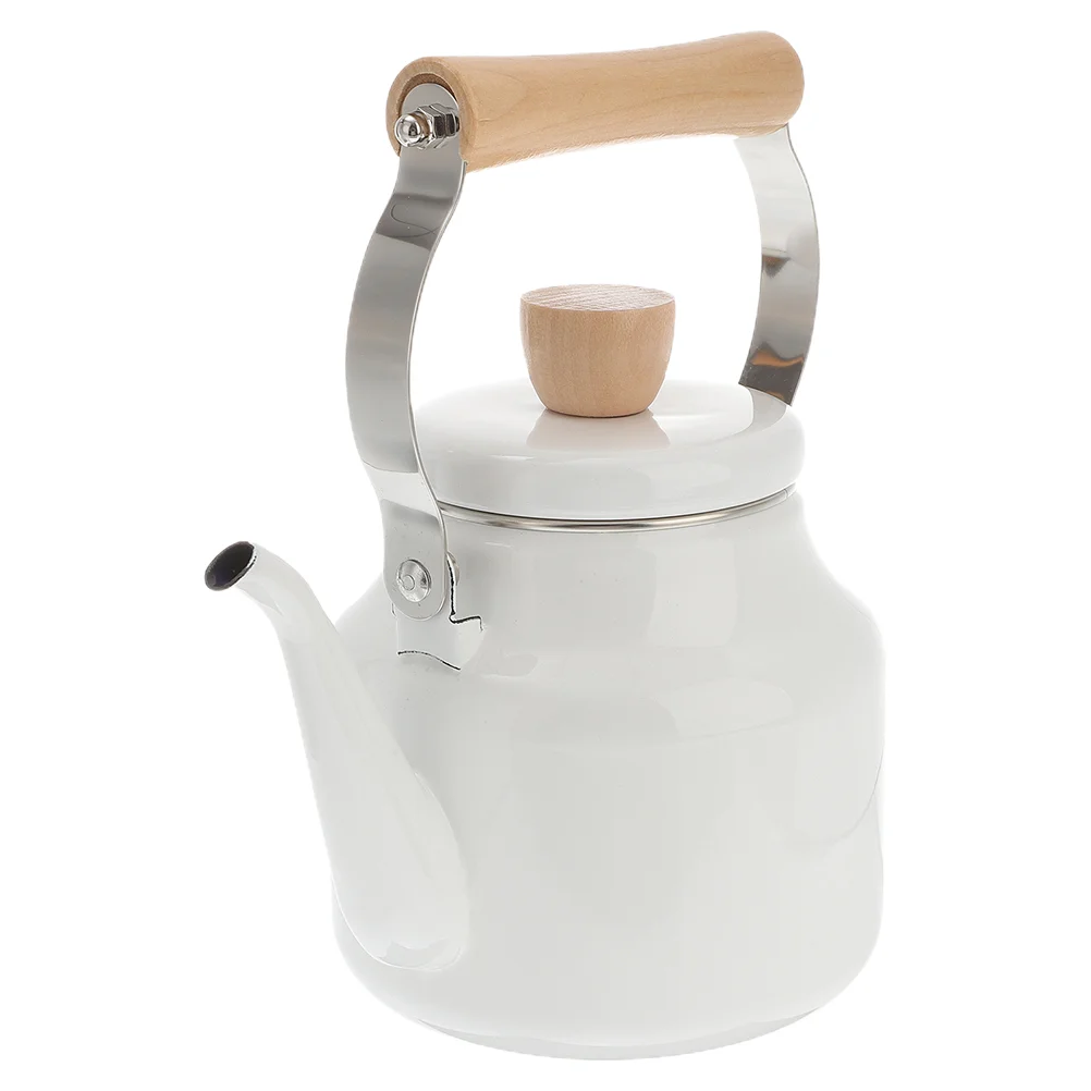 

Thickened Enamel Whistle Kettle Water Bottle Jug Camping Universal Coffee Stovetop Tea Teapot