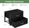 Stackable Storage Drawers Closet Organizers and Storage Fabric 2 Drawer Dresser for Bedroom Set of 2 Black Modern 3