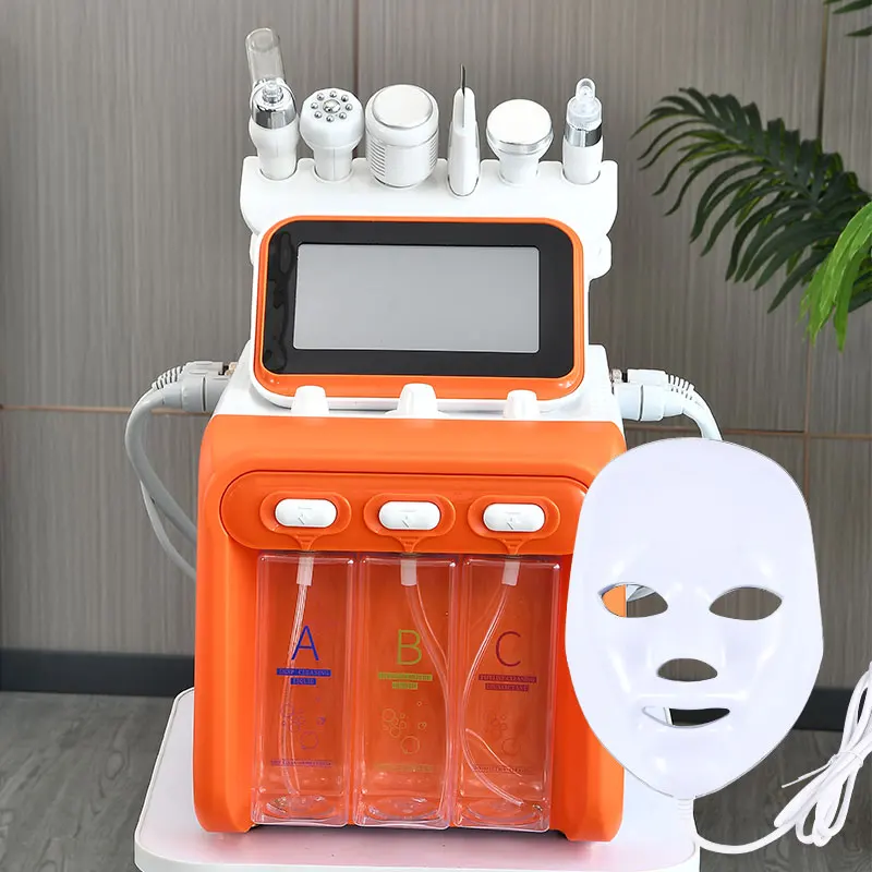 Facial beauty instrument 7 in 1 hydro microdermabrasion aqua peeling