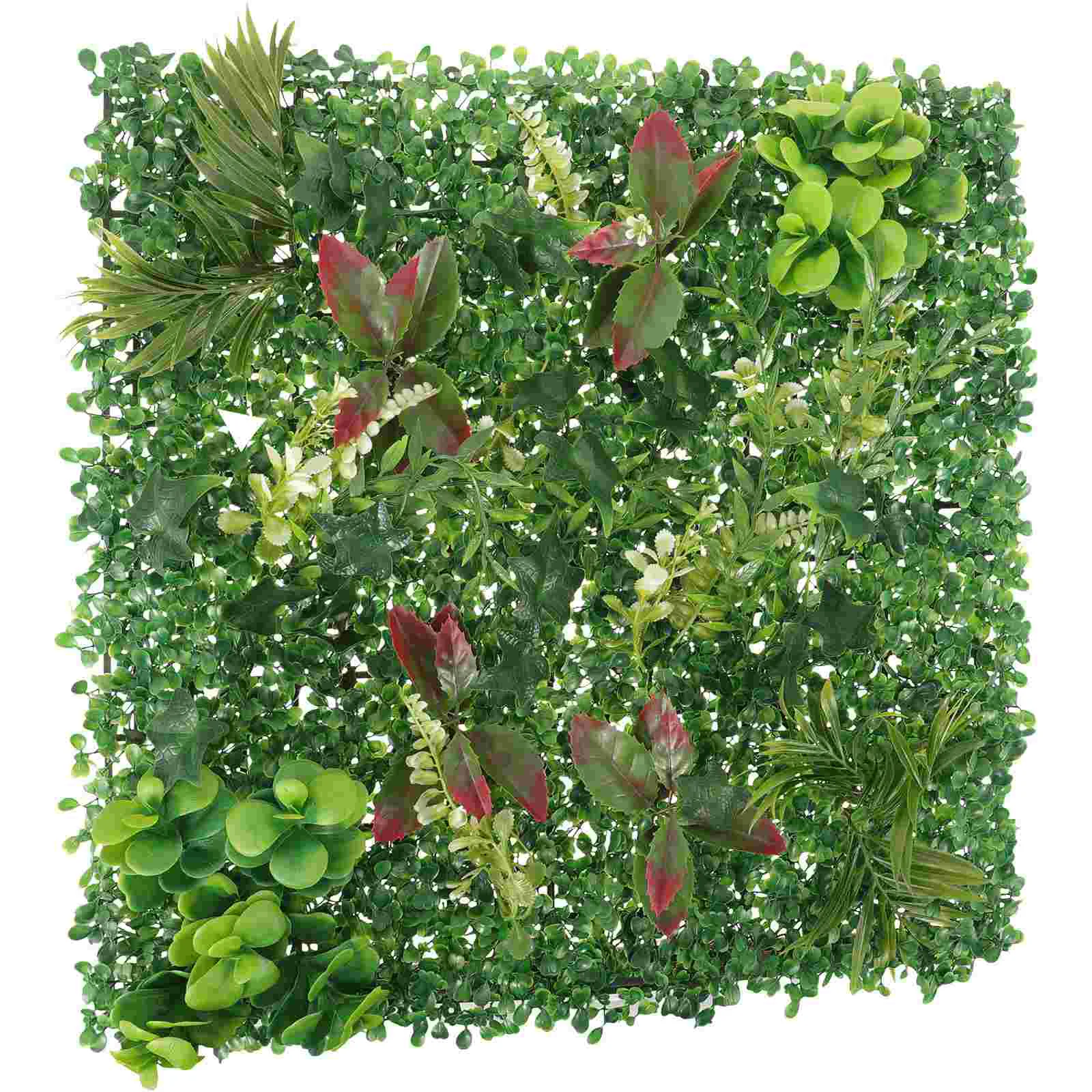 

Artificial Living Wall Plastic Fake Green Picket Fencing Grass Panel Decoration