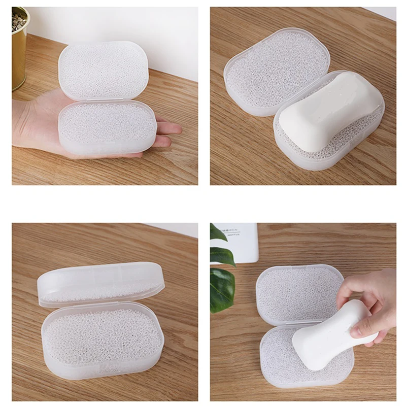 Storage Box Plastic Soap Container Home Organizer Box Sealing Waterproof Travel Soap Box With Lid Drain Bathroom Accessories 4