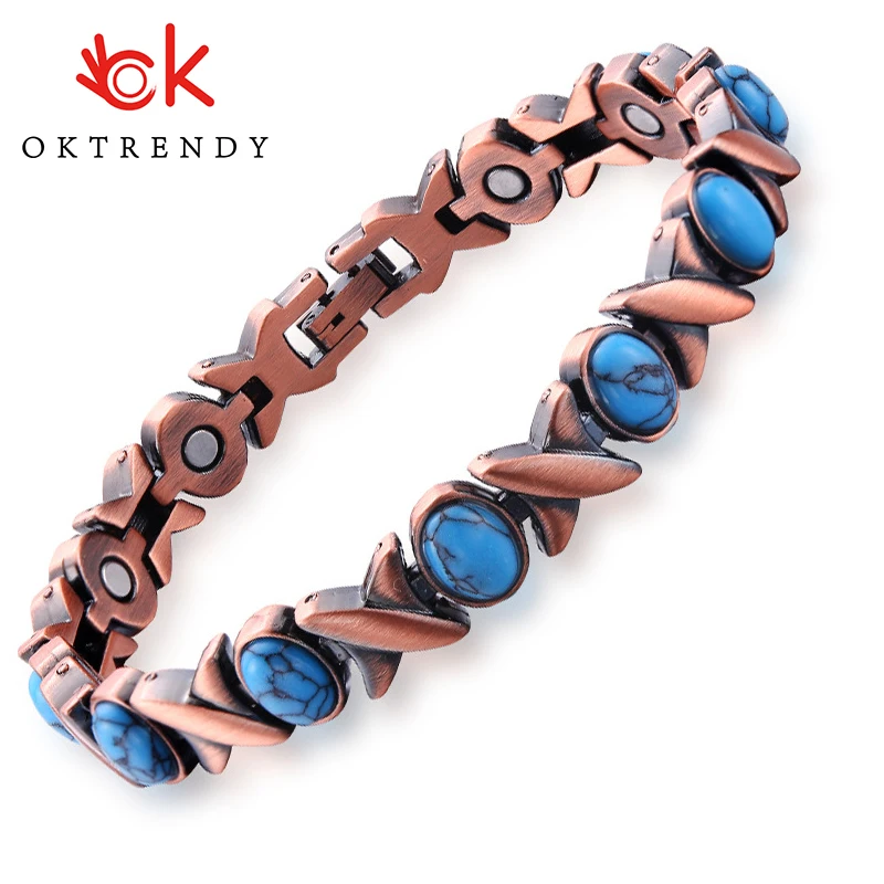 Bracciale Intrecciato In Rame 99,9% Con 8 Magneti – Regolabile 16,5 Cm, Terapia Magnetica, Gioiello Per Donna E Uomo - 3