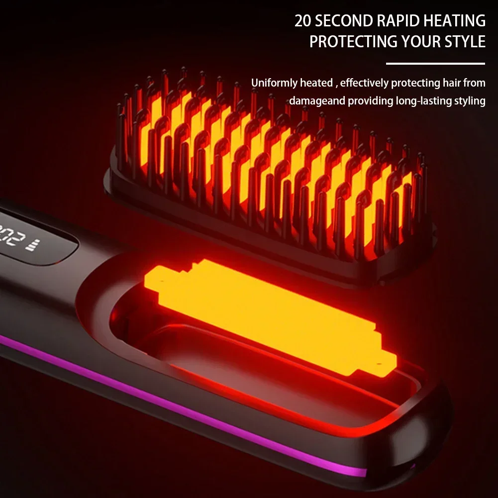 Multi functional straightening comb straightening and rolling dual-use hair straightener smooth and comfortable hair care