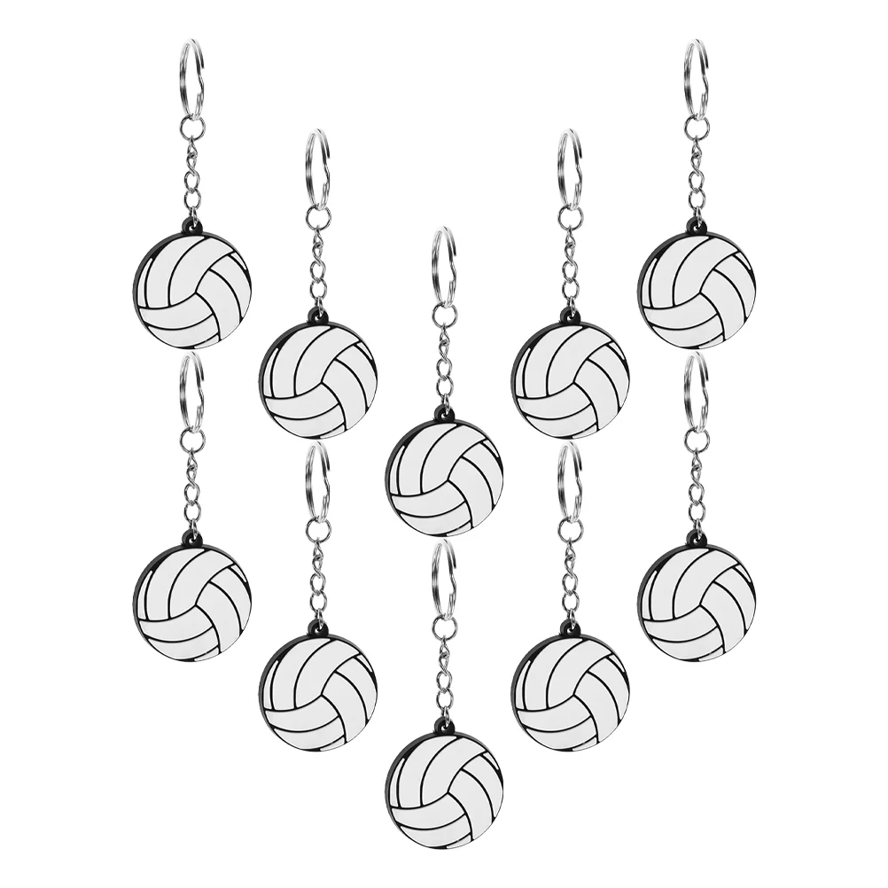 

10 Pcs Volleyball Keychain Family Gifts for Home Trendy Keychains Metal Presents