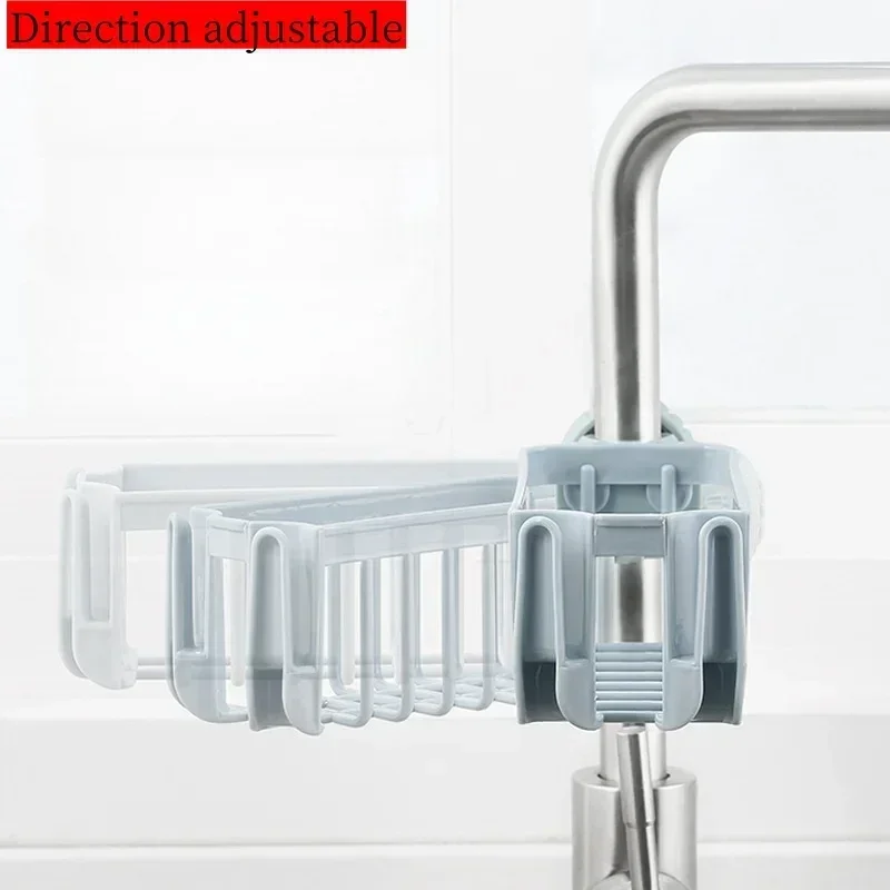 Kitchen Sink Faucet Shelf Bathroom Shelf Soap Sponge Drain Cloth Rag Storage Rack Sink Organizer Drainer Basket Soap Dish Holder