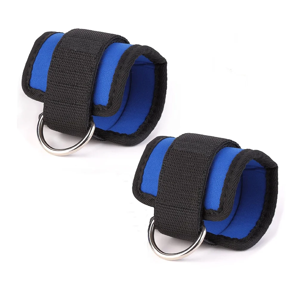 

2 Pcs Ankle Strap Protective D Ring With Buckle Adjustable Wrist Bands Dumb Bells