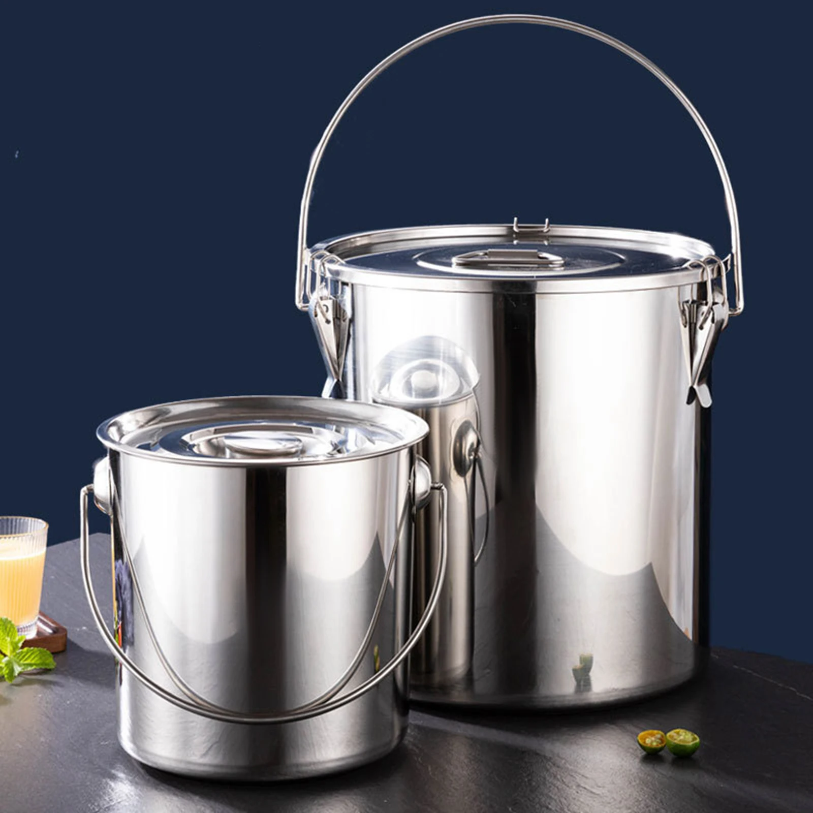 Stainless Steel Stock Pot – Large Capacity Saucepan with Lid for Soup & Stew 1