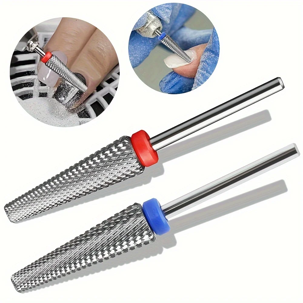 텅스텐 스틸 네일 드릴 비트, 내구성 밀링 커터, 카바이드 매니큐어 액세서리 도구 용품, 24mm 길이