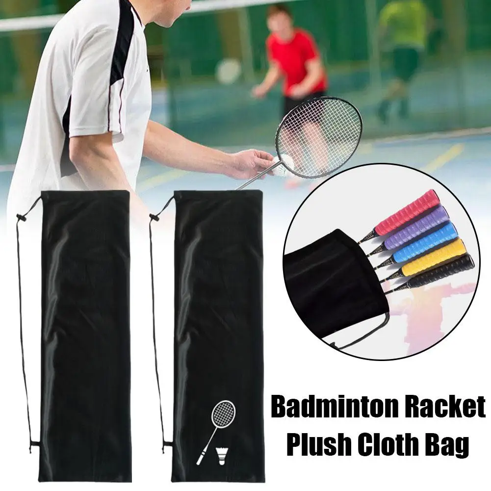 

Plush Cloth Badminton Racket Ball Bag Single Shoulder Diagonal Waterproof Squash Storage Backpack Sport Training Cover Youth