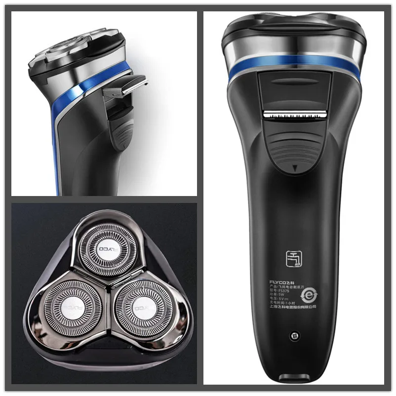 FLYCO High Quality Electric Shaver Waterproof Fast Charging Men's Shaver Electric Razor Beard Shaving Trimmer Machine FS379 5