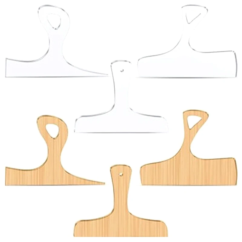 

3Pcs Woodworking Acrylic Templates - Charcuterie Board Handle/Cutting Board Angled Curvy Tracing Stencils For Kitchen