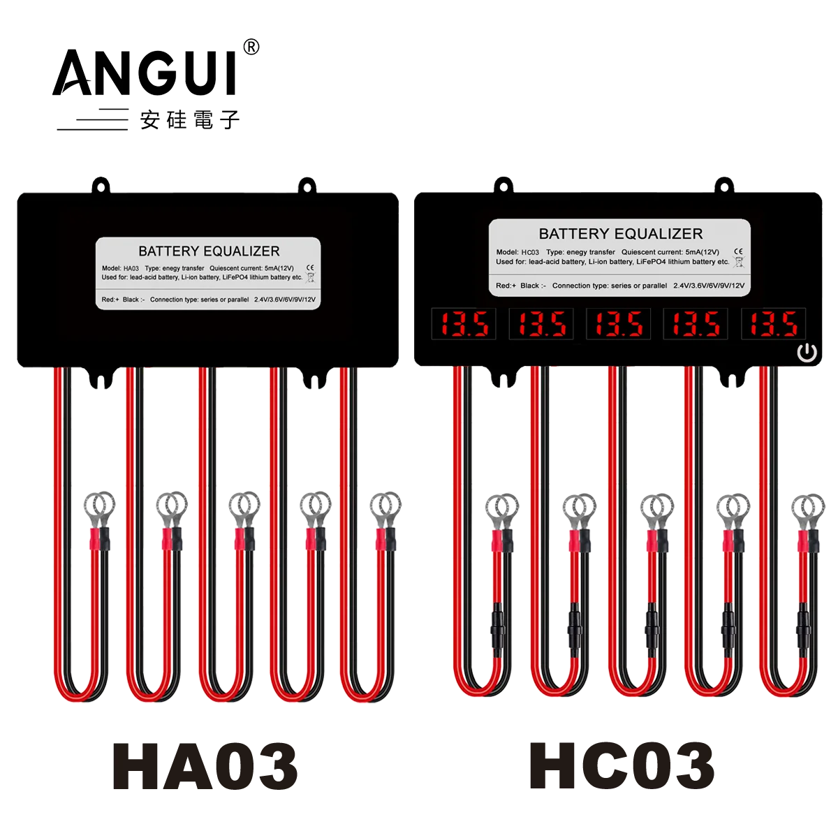 Battery Equalizer Touch Switch 5X 12V Batteries 10A 60V Current Active Voltage Balancer Li li-ion Lead Acid