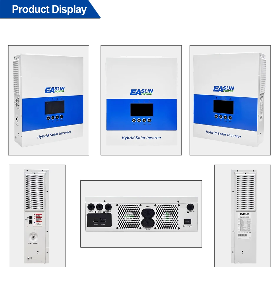EASUN POWER 13KW Parallel-Hybrid-Wechselrichter 240A 450V Solarenergie 48V MPPT-Laderegler mit RS485 WIFI-Monitor EU-Lagerbestand – Detail 9