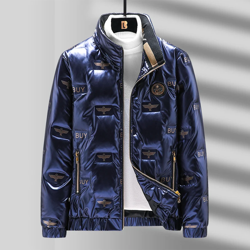 new Windbreaker Men's Winter Coat Short Ripstop Down Jacket Warm Hoods Windbreaker Thick Puffer Jacket Men