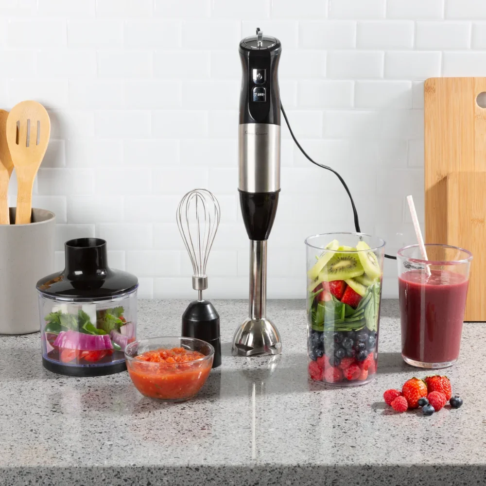 

Immersion Blender 4-In-1 6 Speed Hand Mixer Food Processor