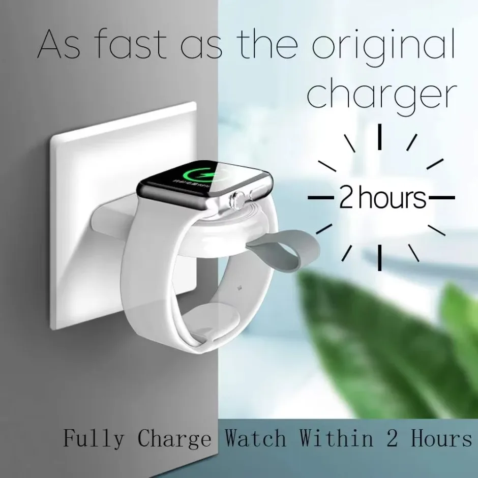 Wireless Charger Mini Magnetic Wireless Charger Dock For Apple Watch Series 9 8 7 6 5/SE/3/2 Portable Wireless Charging Cable Charger For Iwatch wireless charger