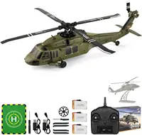 WLtoys K170 Brushless 4-CH RC Helicopter,Full-Scale UH60L Black Hawk,6-Axis Gyroscope, One Key Take-Off/Landing with 3 Batteries
