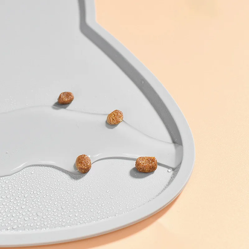 Pet Food Mat Silicone Waterproof Dog Cat Bowl Food Mat Puppy Feeder Tray Water Cushion Placemat