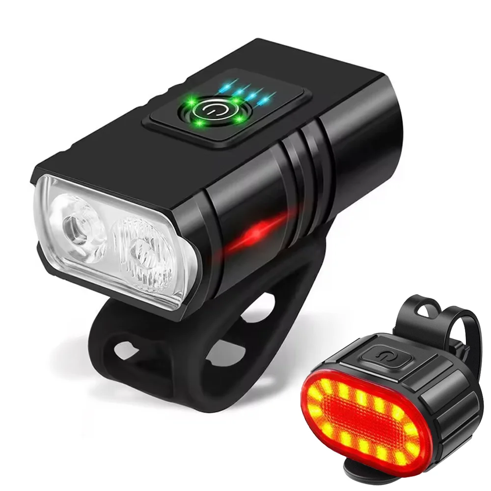 ตัวเลือกสินค้า ไฟหน้าจักรยาน LED ชาร์จ USB กันน้ำ หลายโหมด