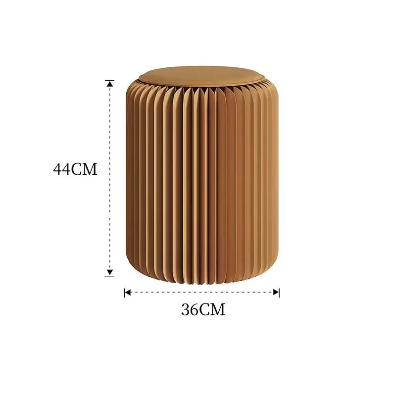 Living Room Folding Stool Paper Honeycomb Structure Chair Round Make up Dressing Stools Home Decor Stacked Portable Stool Simple