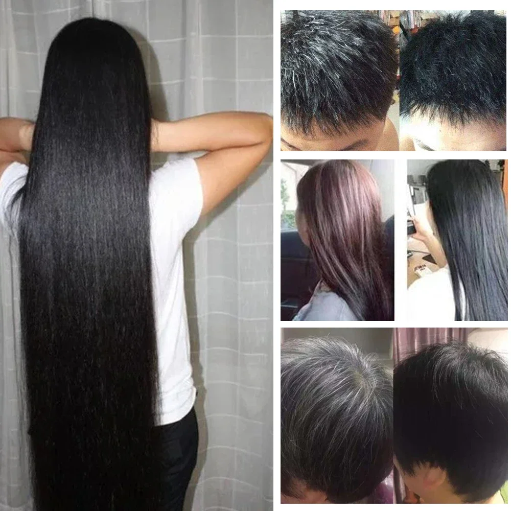 5 Minutes Fast  Natural Black Hair Dye Shampoo Organic Permanent Gray White Hair To Black Hair Dye Shampoo for Women Man 500ml 2