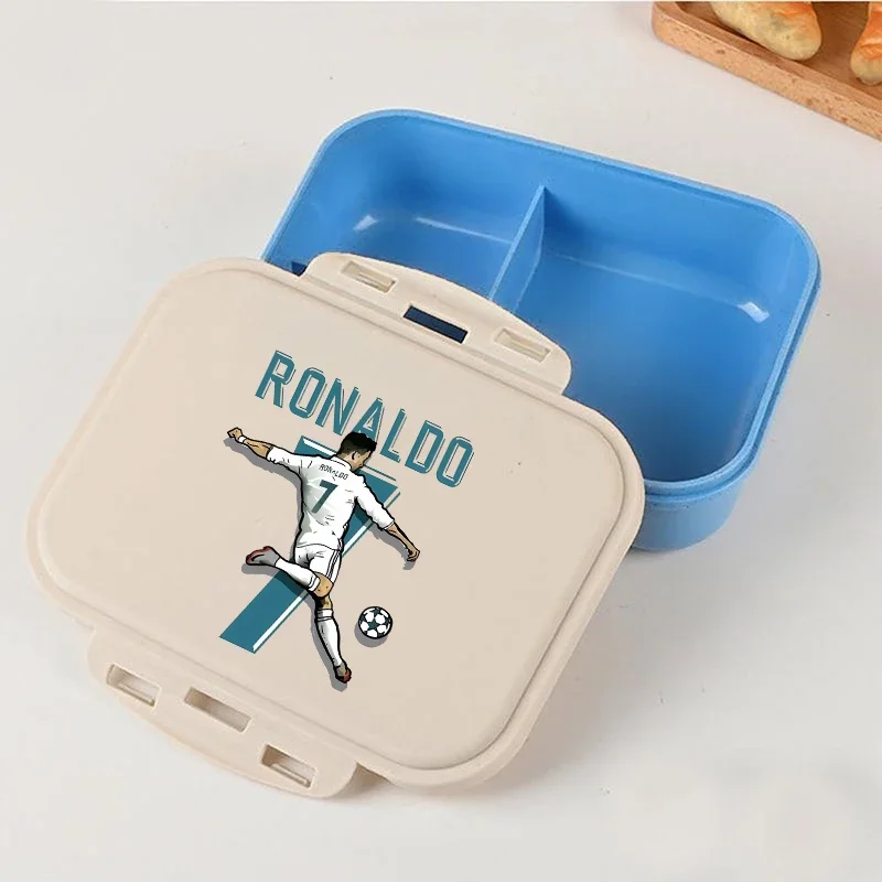 Football Star Ronaldos Bento Lunch Box Kawaii Portable Bento Boxs Student Hermetic Food Crisper Single Layer Capacity Kids Gift - 4
