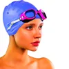 1pc Swimming Cap, Men's and Women's Swimming Cap, Waterproof Cap, 1 Nose Clip, 2 Rarplugs, 3D Rar Ergonomic Design, For Adults 3