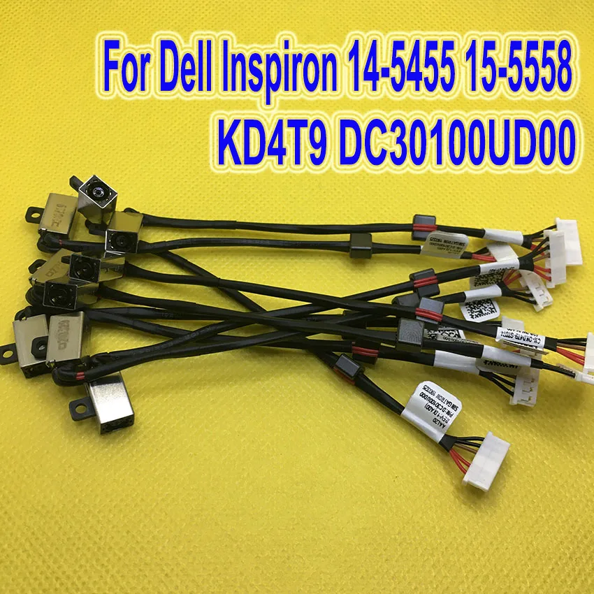 

1-10PCS New Laptop DC Power Jack Cable Socket For Dell Inspiron 14-5455 15-5558 i5566 P51F 3000 5000 3559 KD4T9 DC30100UD00