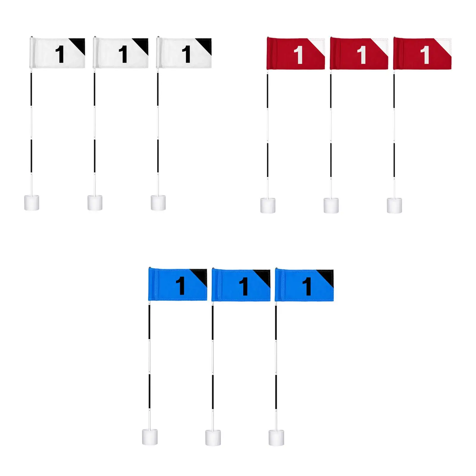 

3 упаковки, флейта, зеленый флаг для двора, мерная флейта, Набор кружек с отверстиями для флага, портативный дизайн