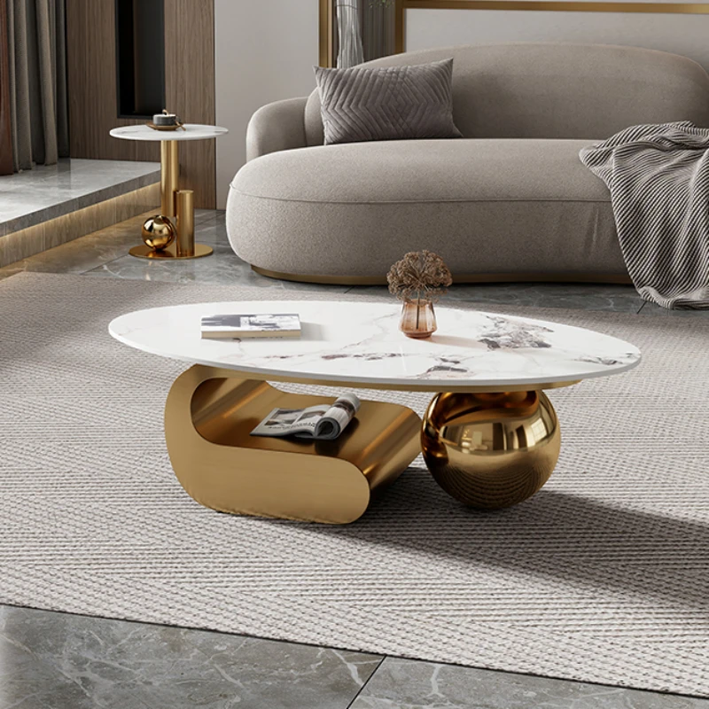 

Hardcover Luxury Coffee Tables Design Metal Floor Modern Coffee Table Nordic Gold Tavolino Da Salotto Living Room Furniture