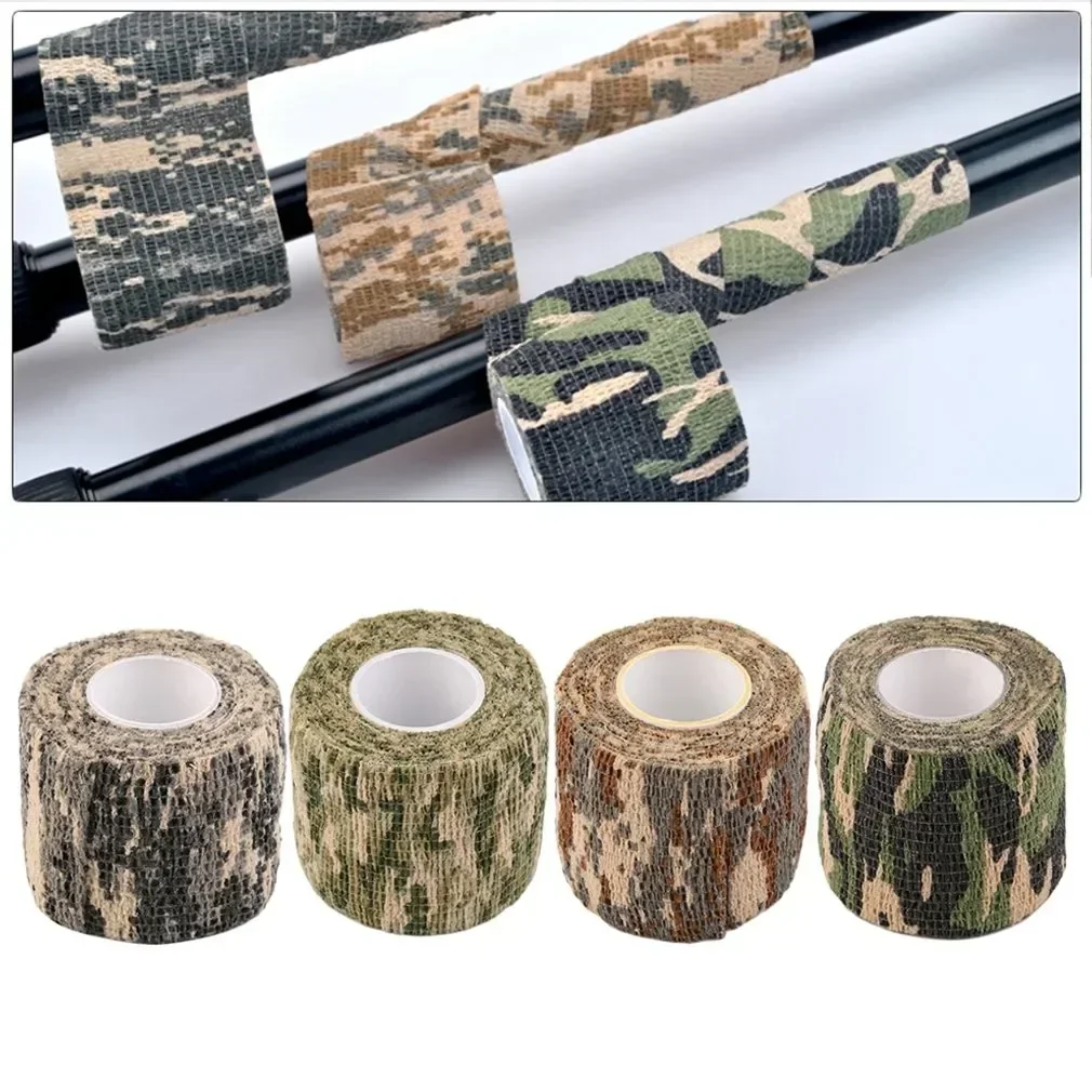 Adhesive Cloth Tape Adhesive Tape 1pc Camouflage Invisible Tape Camo Form Reusable Self Cling Camo Hunting Ri Fle Fabric Tape Wrap Outdoor Camping Accessories