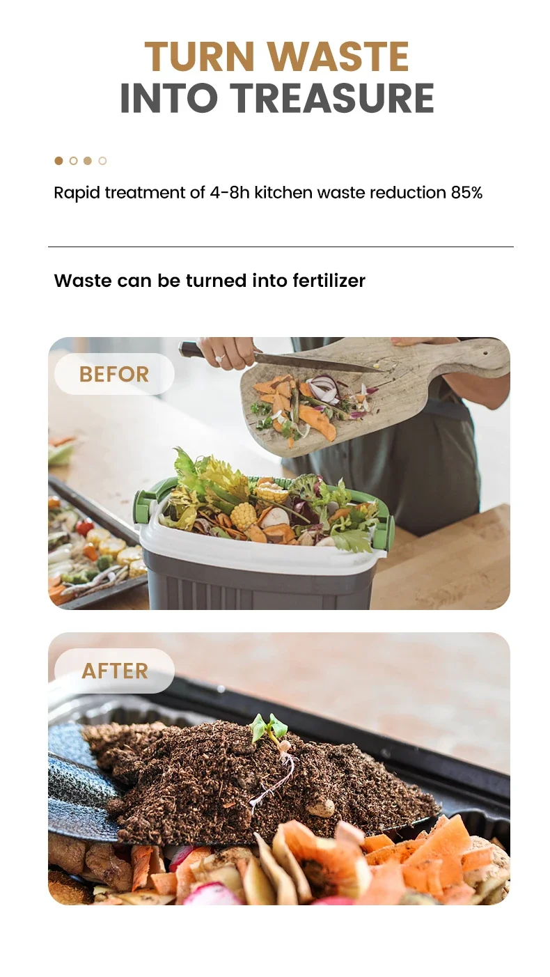 ODM supported Smart Waste Kitchen Composter for Nutrient fertilizer Turn Food Waste to Compost garbage disposals 15 ODM supported Smart Waste Kitchen Composter for Nutrient fertilizer Turn Food Waste to Compost garbage disposals 8