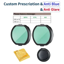 VR Prescription Lenses with Anti-Blue Light and Quick-Release Protective Frame (Anti-blue Anti-glare)