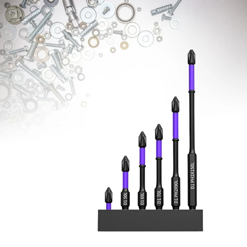 

6 шт., противоударная пакетная головка, крестовая отвертка, магнитная электрическая дрель, магнитная пакетная головка высокой