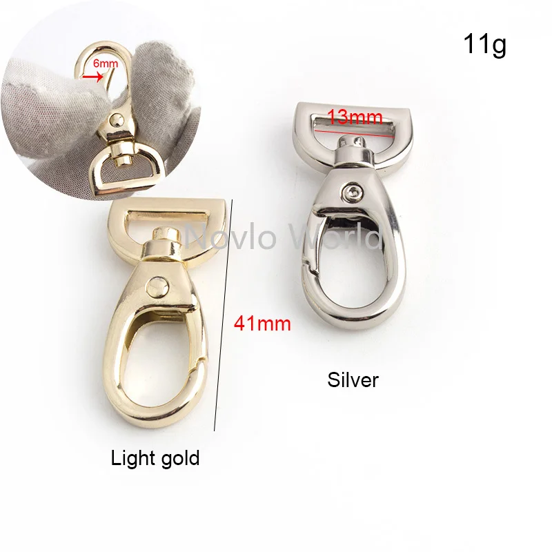 20-100pcs 41x13mm Gold Silver D Shape Buckles traveller hook for luxury bags