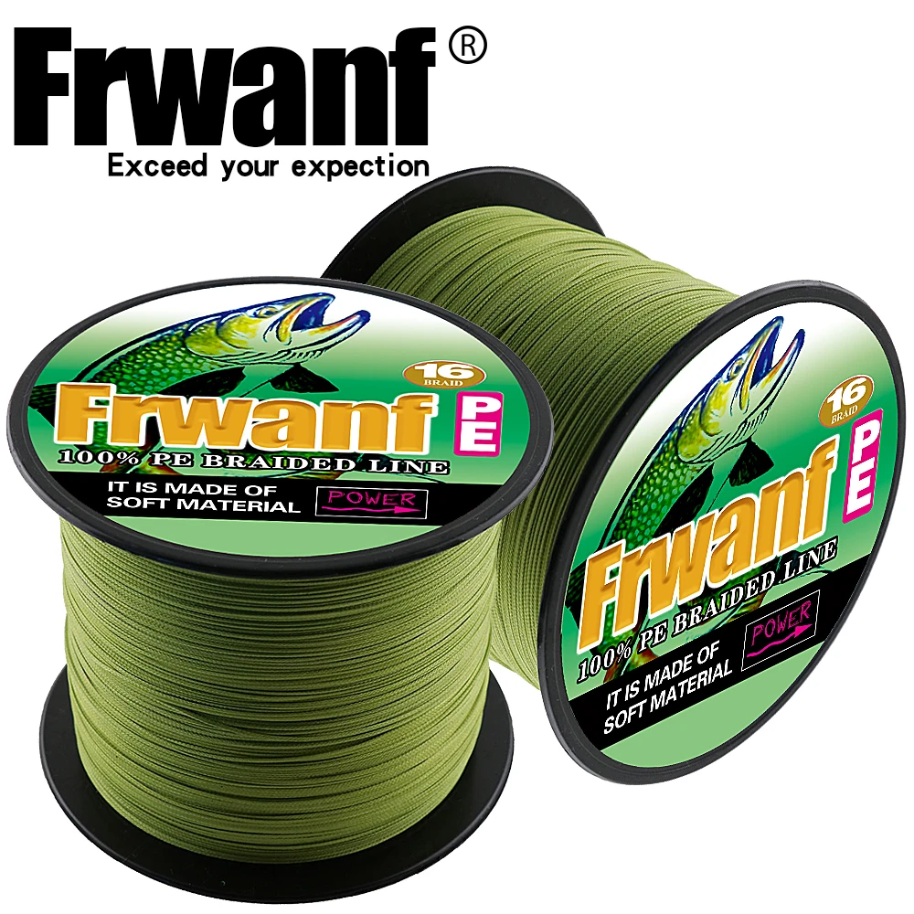 Frwanf 16 Strands Super PE Hollowcore Braided Line Fishing 300M