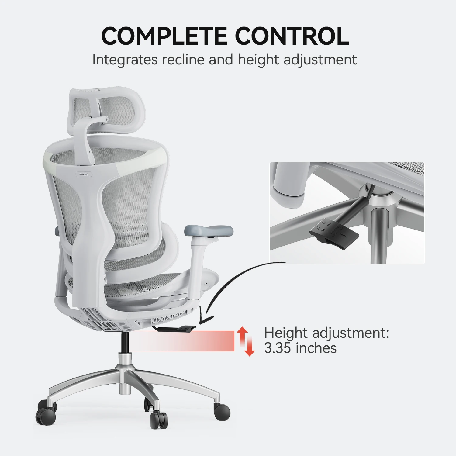 SIHOO Doro C300 Ergonomic Office Chair Soft 3D Armrests Dynamic Lumbar Support Home Office Chair Swivel Computer Desk Chair 2