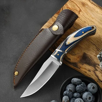 Coltello multiuso da 7,5 pollici 1PC con manico in legno colorato in acciaio inossidabile per utensili da cucina 1