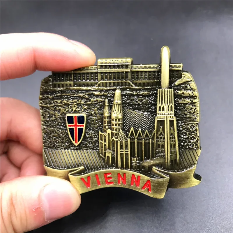 France Paris Barcelona etc Metal 3D Cute Magnet Fridge Sticker Magnetic Fridge Stickers