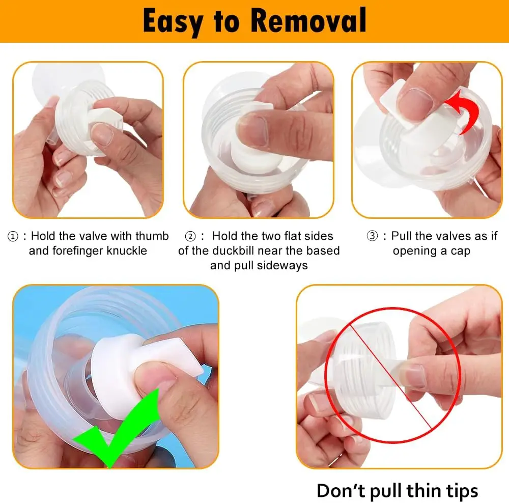 Backflow Protector Tubing Duckbill Valves Replacement Pump Part 2PCS 4PCS Compatible with Spectra S1/S2/9Plus