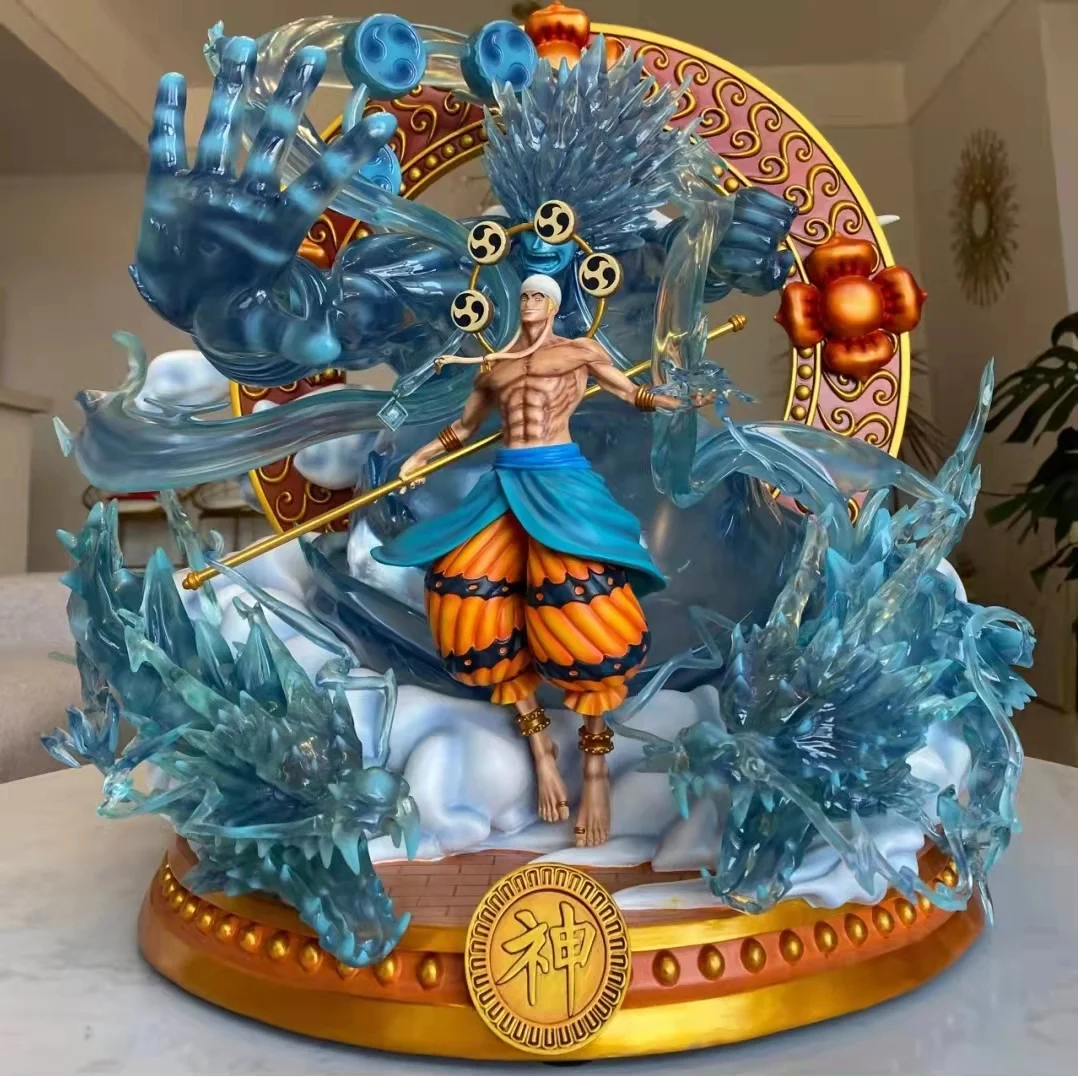 

29cm One Piece Anime Figure Enel Thor Sky Island Character Periphery Pvc Model Doll Desktop Decoration Display Children Gift Toy