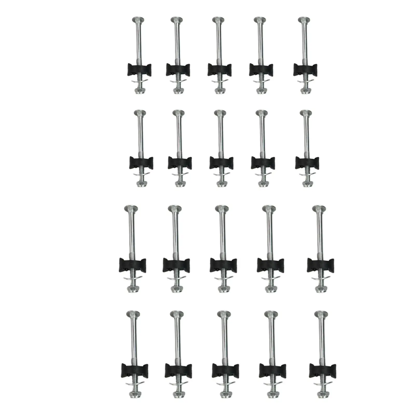 10x Fixing Trampoline Screws, With Enclosure Pole Gap Spacers Durable