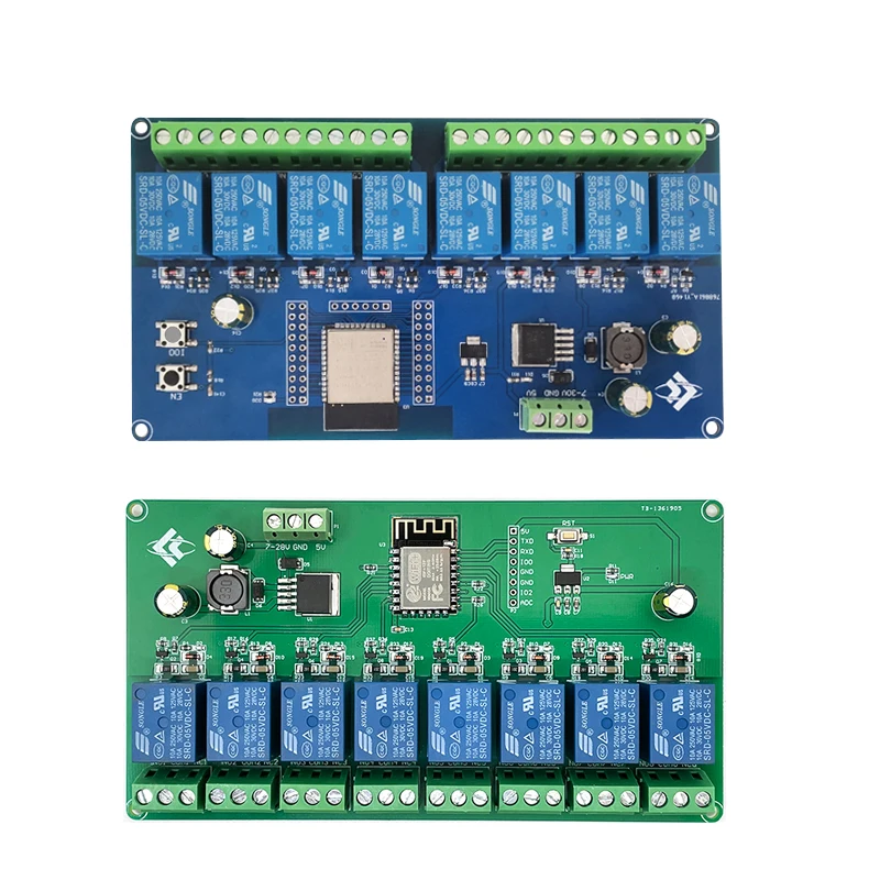 Placa de Desenvolvimento do Módulo de Relé Wifi Canais Esp8266 Esp32 Esp12f Esp32-wroom dc 5v 728v