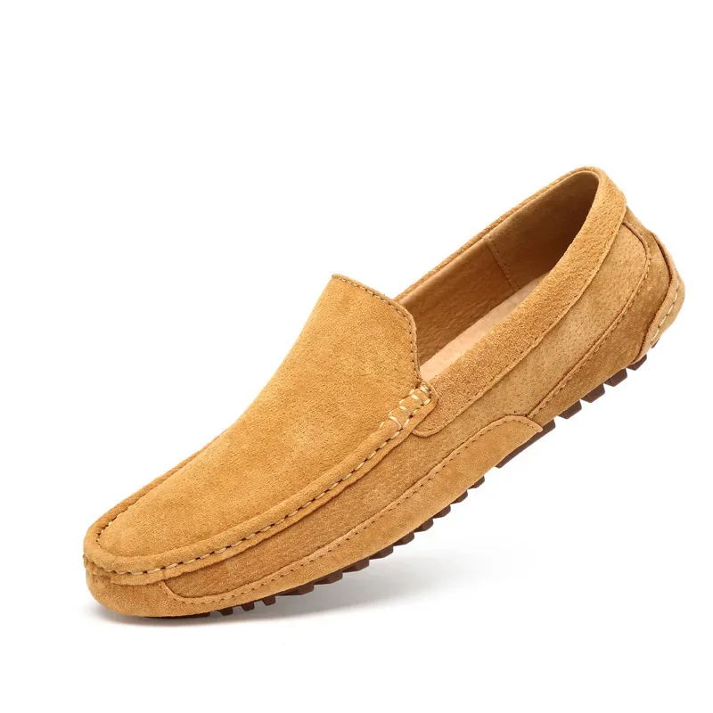 

Suede Leather Man Loafers Luxury Brown Casual Shoes For Men Boat Shoes Handmade Men Slipon Driving Shoes Male Moccasins Zapatos